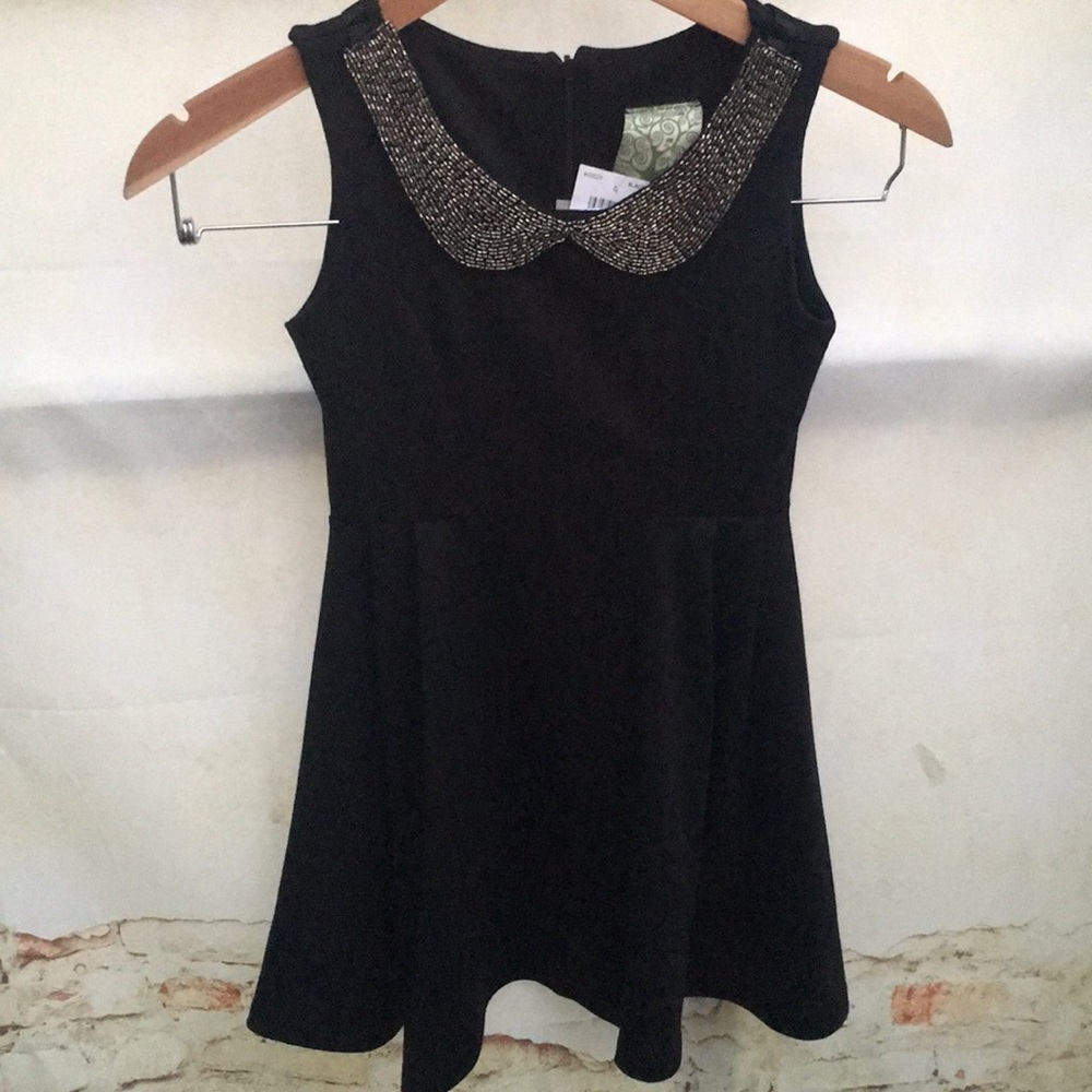 NWT Kiddo by Katie Girls Special Occasion Holiday Beaded Bib Collar Skater Dress